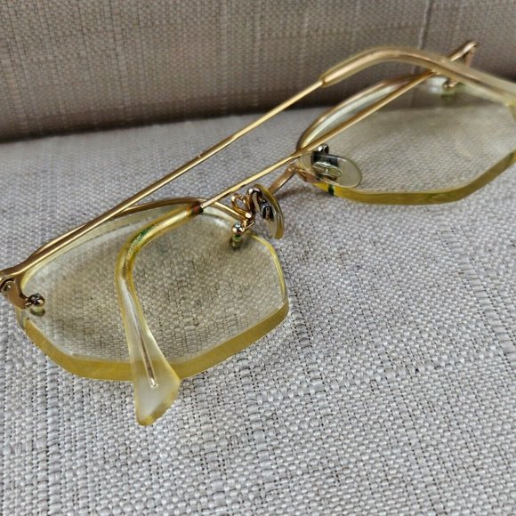 Art Craft USA Glasses Frame Vintage Eyeglasses Rimless Frame Gold Tone Frame - Picture 2 of 13